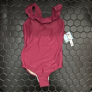 Ruffle V Back Classy One-Piece Swimsuit